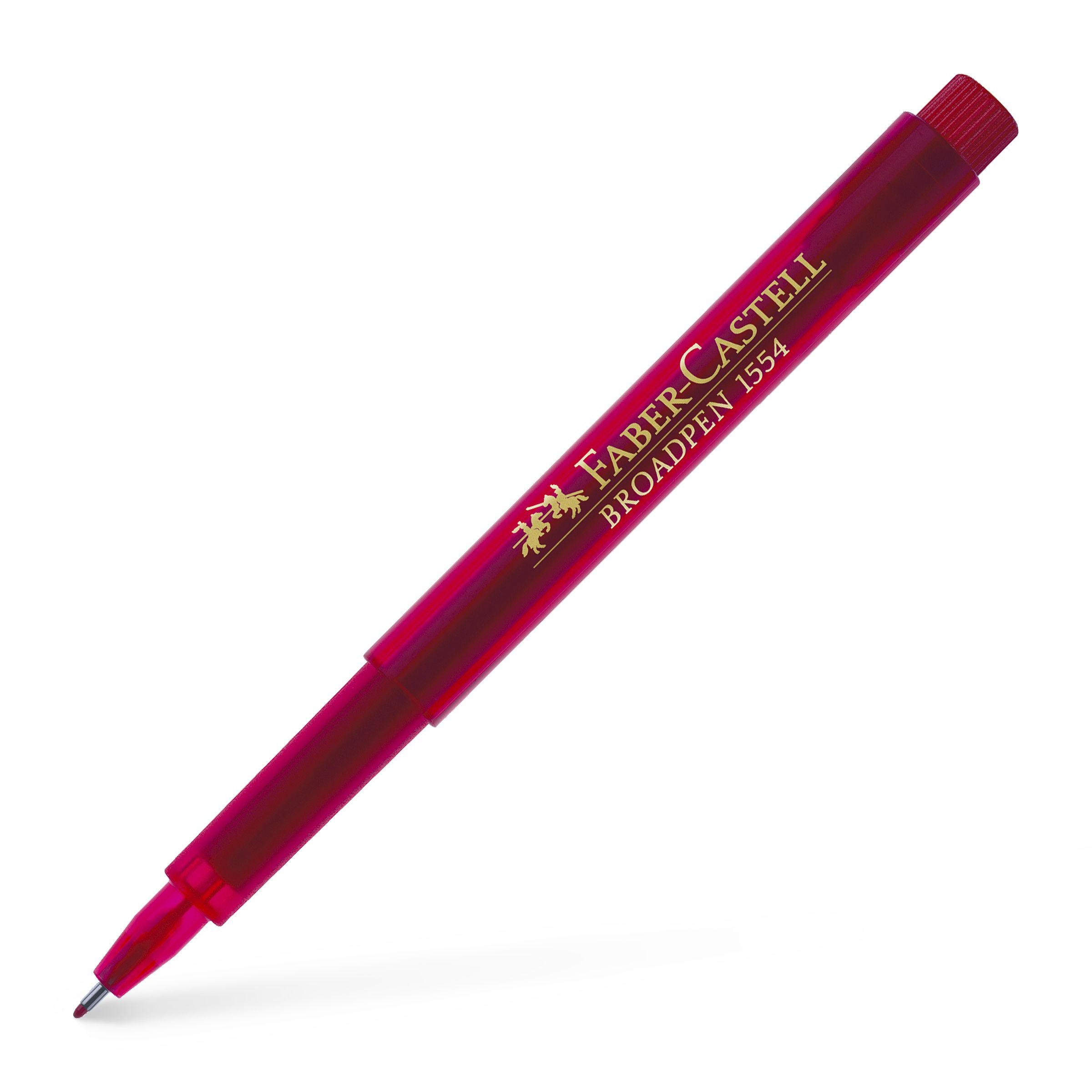 LINER 0.8MM ROSU BROADPEN 1554 FABER-CASTELL LINER 0.8MM ROSU BROADPEN 1554 FABER-CASTELL